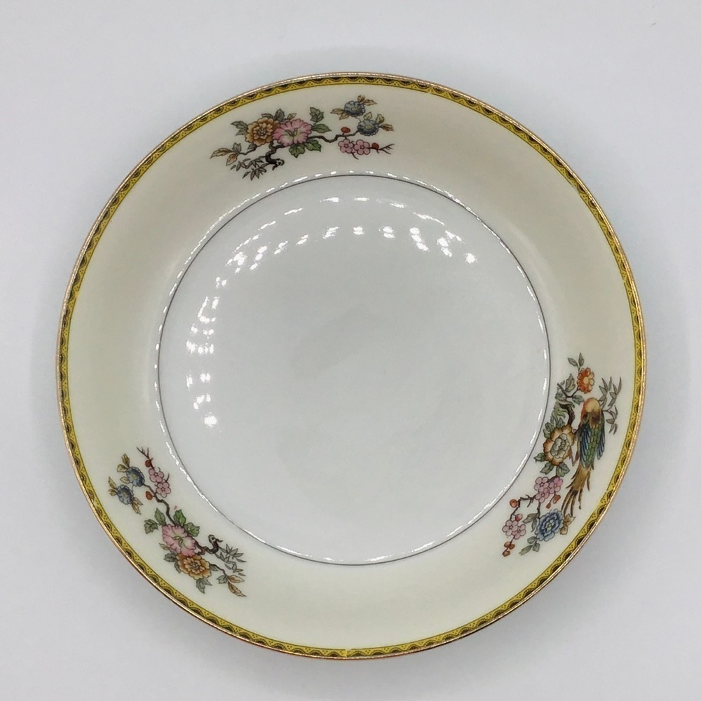 NORITAKE Datonia China Bowl 6 5/8” Fruit Dish Bird Flower Pattern Made in Japan